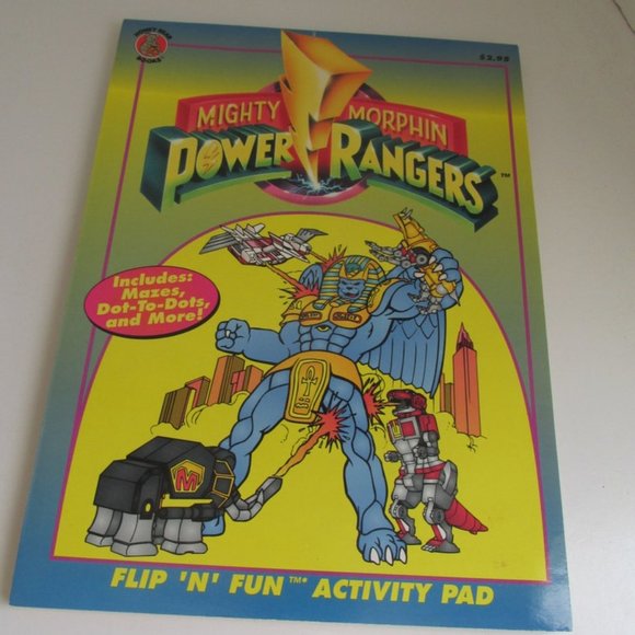 90s Power Rangers Activity Books 1994 Red Power Rangers The Mighty Morphins Vint - Picture 1 of 4
